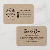 Carte de remerciements personnalisé pour commande  (Devant / Derrière)