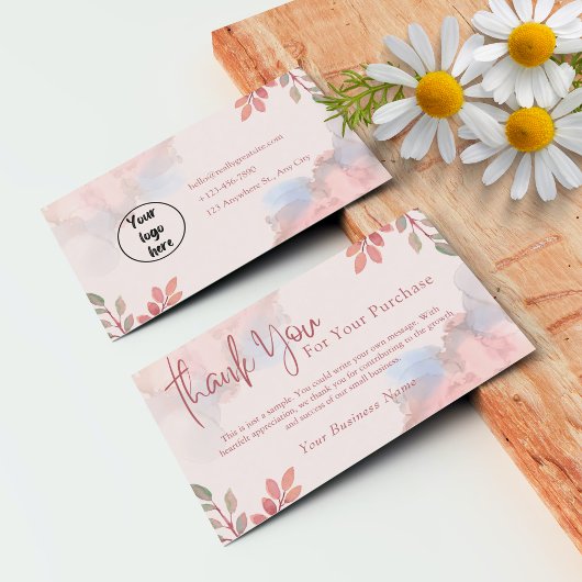 Carte de remerciements personnalisé pour le client