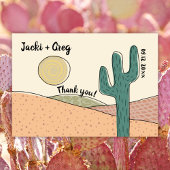 Carte De Remerciements Personnalisé Retro Boho Desert Cactus Mariage