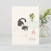 Carte De Remerciements [Personnalisé] Une Fête de Chat - Tout ce que vous (Debout devant)