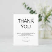 Carte de remerciements personnalisée de photo simp (Debout devant)