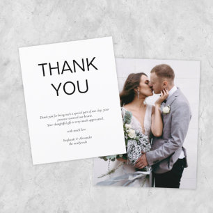 Carte de remerciements personnalisée de photo simp