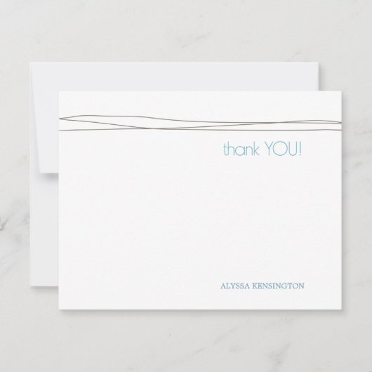 Carte de remerciements personnalisée Oh Boy (Devant)