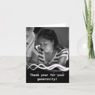 Carte de remerciements personnalisée : Photo verti
