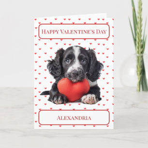 Carte De Remerciements Personnaliser Cocker Spaniel Puppy Valentine Card