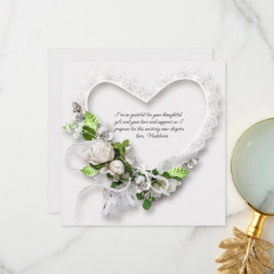 Carte De Remerciements Personnaliser Remerciement de Shower de Mariage