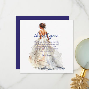 Carte De Remerciements Personnaliser Remerciement de Shower de Mariée