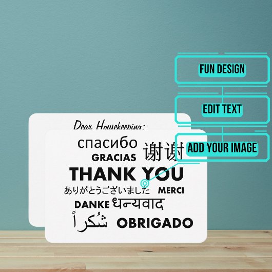 Carte De Remerciements Personnel de l'hôtel et ménage