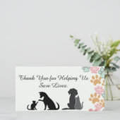 Carte De Remerciements Pet Secourir Appréciation des supporters (Debout devant)