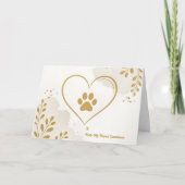 Carte De Remerciements Pet Sympathy Card Love Paw Series (Devant)