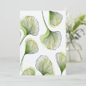 Carte De Remerciements Pétales verts (Debout devant)