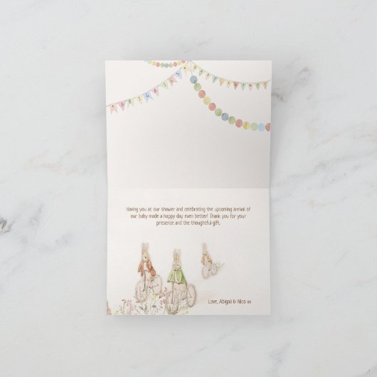 Carte De Remerciements Peter Lapin Lapin Genre Neutre (Intérieur)