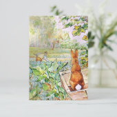 Carte De Remerciements Peter le lapin dans le Vegie Garden de M. Mc Grego (Debout devant)