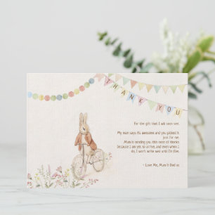 Carte De Remerciements Peter le lapin lapin Genre Neutre Livres Bébé