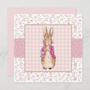 Carte De Remerciements Peter le lapin rose