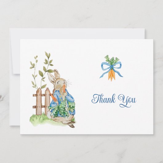 Carte De Remerciements Peter Rabbit Baby Shower (Devant)