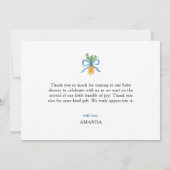 Carte De Remerciements Peter Rabbit Baby Shower (Dos)