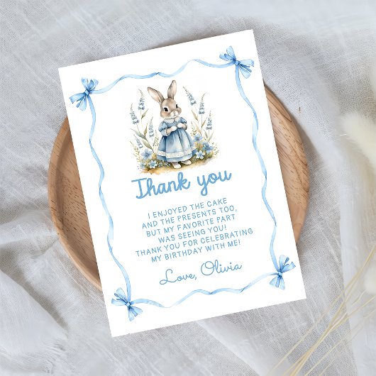 Carte De Remerciements Peter Rabbit Baby Shower Thank You Card