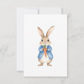 Carte De Remerciements Peter Rabbit Green Burrow Porte en bois Baby showe (Dos)