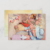 Carte De Remerciements Peter Rabbit (porcelets) Papier de tissus (Devant / Derrière)