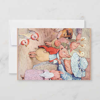 Carte De Remerciements Peter Rabbit (porcelets) Papier de tissus