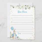 Carte De Remerciements Peter Rabbit Time Capsule Note Message Card (Devant)