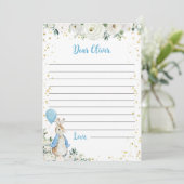 Carte De Remerciements Peter Rabbit Time Capsule Note Message Card (Debout devant)