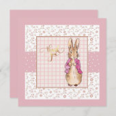 Carte De Remerciements Peter the Rabbit Check & Floral pattern (Devant / Derrière)