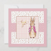 Carte De Remerciements Peter the Rabbit Check & Floral pattern (Devant)
