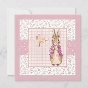 Carte De Remerciements Peter the Rabbit Check & Floral pattern
