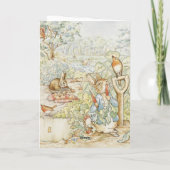 Carte De Remerciements Peter the Rabbit Garden Histoire Anniversaire (Dos)