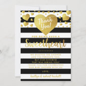 Carte De Remerciements Petit amour Baby shower de la Saint Valentin (Devant)