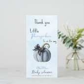 Carte De Remerciements Petit arc citrouille rose en chemin (Debout devant)