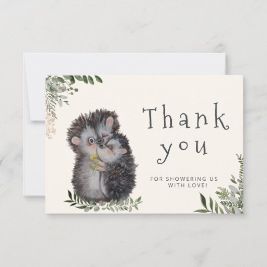 Carte de remerciements petit baby shower (Devant)