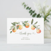 Carte de remerciements petit baby shower (Debout devant)