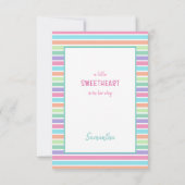 Carte De Remerciements Petit baby shower amoureux (Dos)