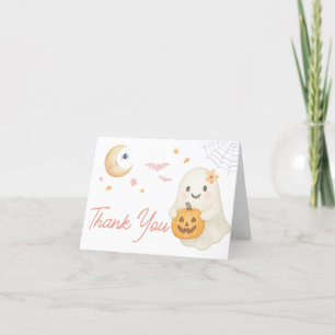 Carte De Remerciements Petit Baby shower Boo Rose