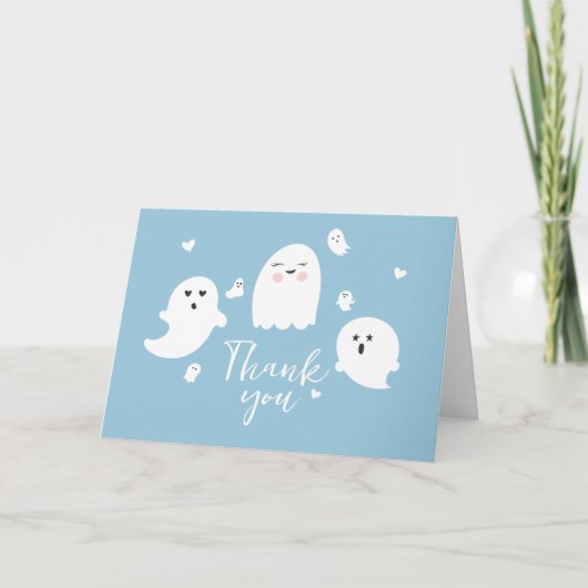 Carte De Remerciements Petit Baby shower Boy Ghost Boy (Devant)