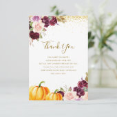 carte de remerciements petit baby shower citrouill (Debout devant)