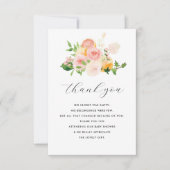 Carte De Remerciements petit baby shower d'agrumes (Devant)