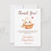 Carte De Remerciements Petit Baby shower d'aquarelle mignon (Devant)