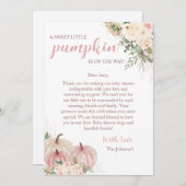 Carte De Remerciements Petit Baby shower d'automne doux Citrouille (Devant / Derrière)