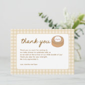 Carte De Remerciements Petit Baby shower de Bao en dumping (Debout devant)