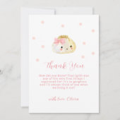 Carte De Remerciements Petit Baby shower de fille Douce Rose (Devant)