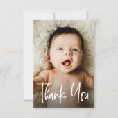 Carte De Remerciements Petit Baby shower de manutention moderne photo (Devant)