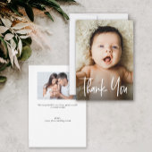 Carte De Remerciements Petit Baby shower de manutention moderne photo