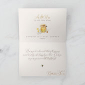 Carte De Remerciements Petit Baby shower de miel doux (Intérieur)