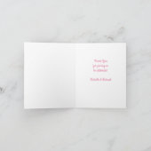 Carte De Remerciements Petit Baby shower de pingouin bleu (Intérieur)