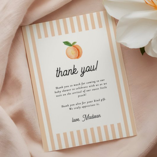 Carte De Remerciements Petit Baby shower doux