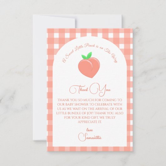 Carte De Remerciements Petit Baby shower doux (Devant)